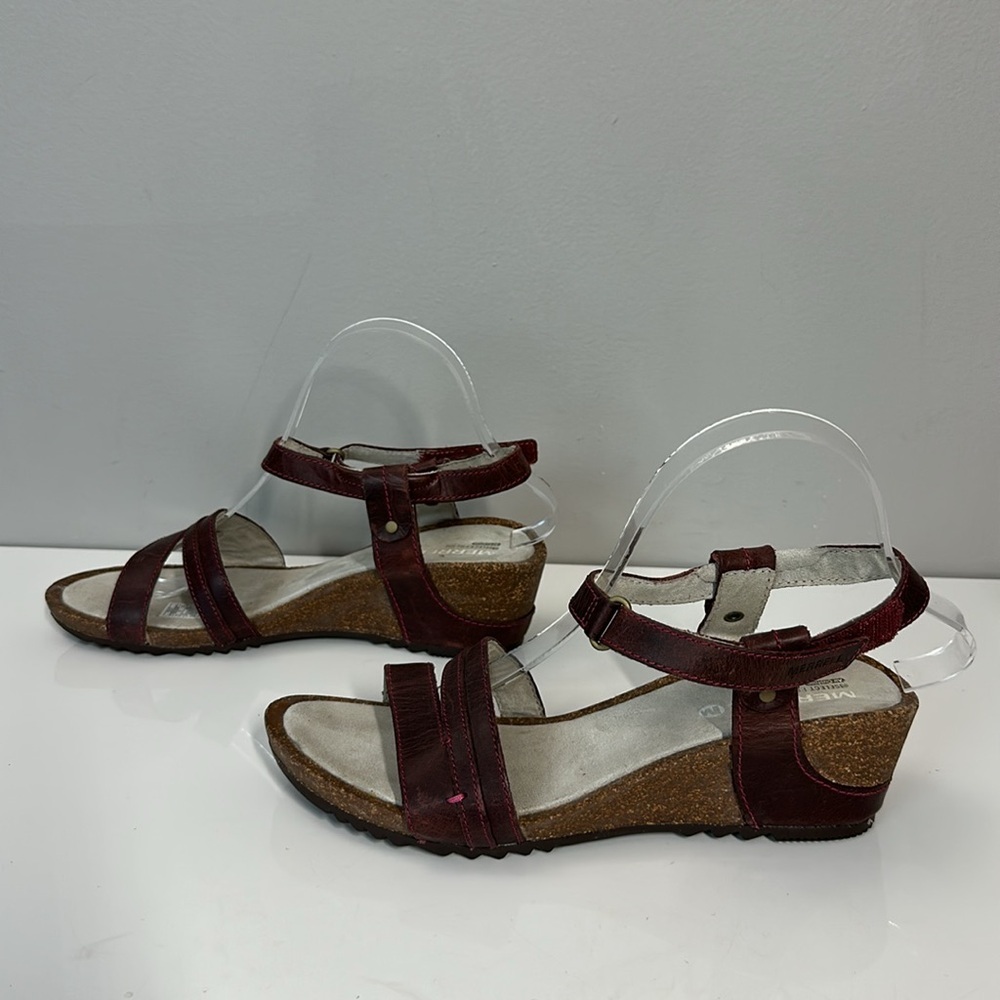 Merrell Revalli Aura Strap Wedge Sandal in Deep Purple Size 8 - Picture 3 of 16